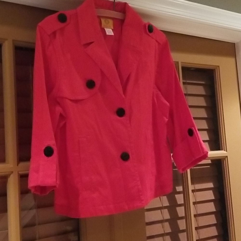 Red Ruby Rd. Jacket sz 10 EUC - Picture 5 of 9